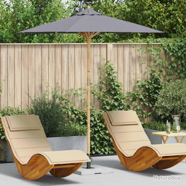 Parasol de Gris fonc� � 217 x 230 cm Bambou
