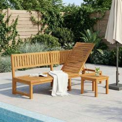 Transat Huile Naturelle 200 x 57 x 75cm Bois d'acacia massif