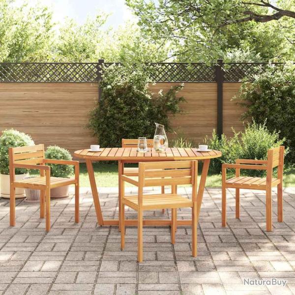 Table ovale en bois d'acacia massif, pour le jardin, 150 � 90 � 75 cm