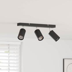 Spot de plafond avec des projecteurs Noir 38 x 6 x 16 cm M&eacute;tal