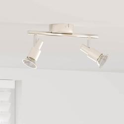 Spot de plafond Nickel 25,5 x 8 x 11 cm Acier