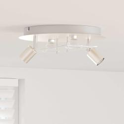 Spot de plafond Nickel 29 x 29 x 11 cm Acier et Verre