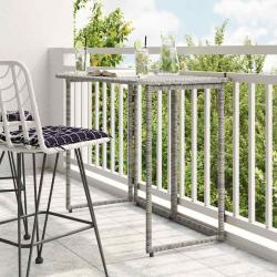 Table de pliante gris 90 x 51 x 75 cm polyrotin