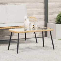 Table basse Marron et Noir 90 x 45 x 43 cm polyrotin