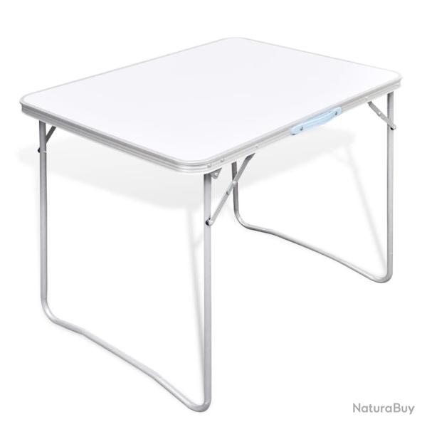 Table pliable de camping avec cadre m�tallique 80x60 cm
