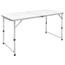 Table pliable de camping Hauteur r&eacute;glable Aluminium 120x60 cm