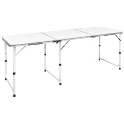 Table pliante de camping en aluminium avec hauteur ajustable