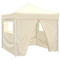 Tente pliable avec 4 parois Cr&egrave;me 3 x 3 m