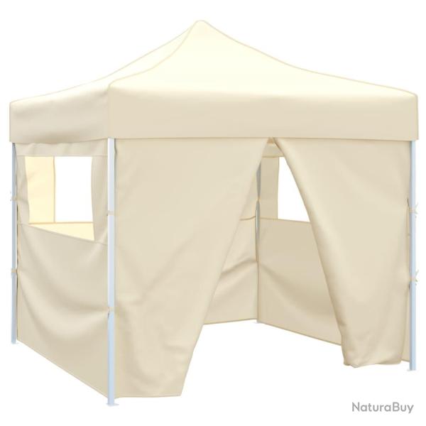 Tente pliable avec 4 parois Cr�me 3 x 3 m