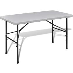 Table de pliable 122 cm blanche en HDPE