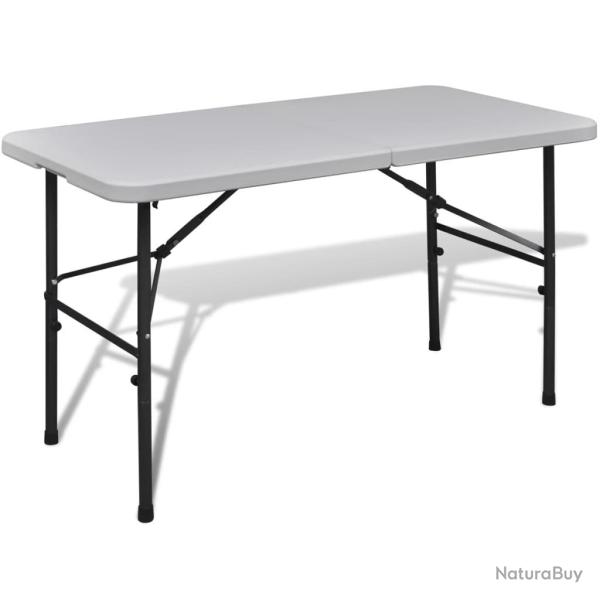 Table de pliable 122 cm blanche en HDPE