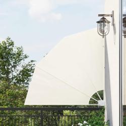 Auvent lat&eacute;ral pliable de balcon Cr&egrave;me 140x140 cm