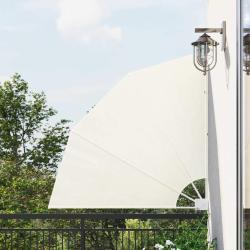 Auvent lat&eacute;ral pliable de balcon cr&egrave;me, 140 &times; 140 cm