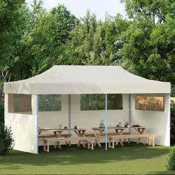 Tente de r&eacute;ception pliable cr&egrave;me, pour la terrasse, 3 &times; 6 m