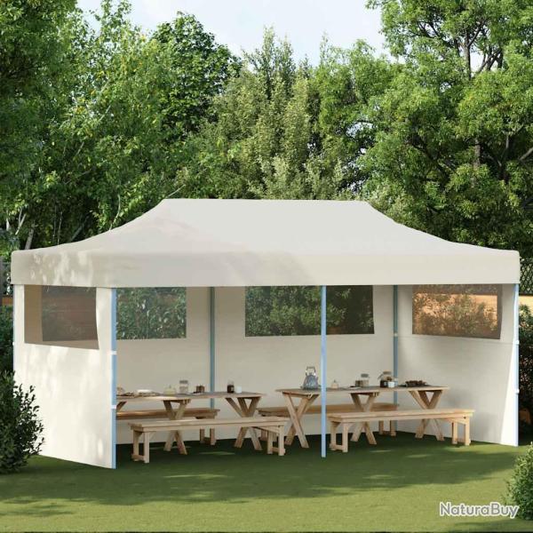 Tente de r�ception pliable cr�me, pour la terrasse, 3 � 6 m