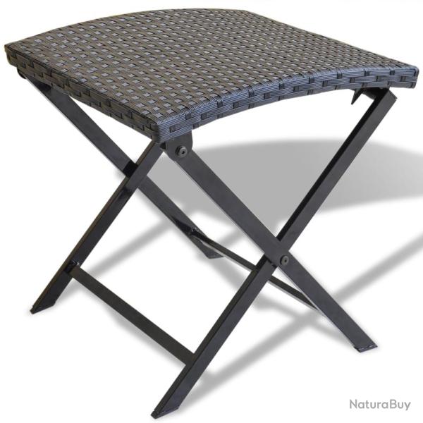 Tabouret pliable R�sine tress�e Noir