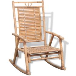 Chaise &agrave; bascule en bambou