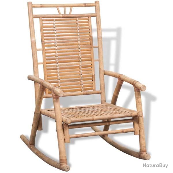 Chaise � bascule en bambou