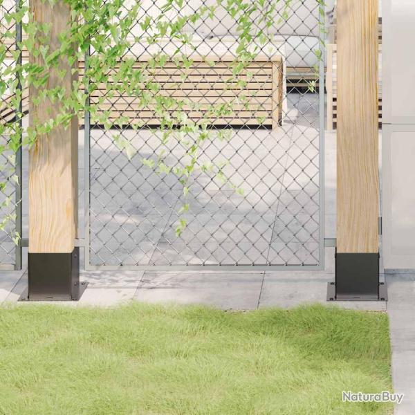 Bases de poteau carr�es 12 pcs anthracite 141x141 mm