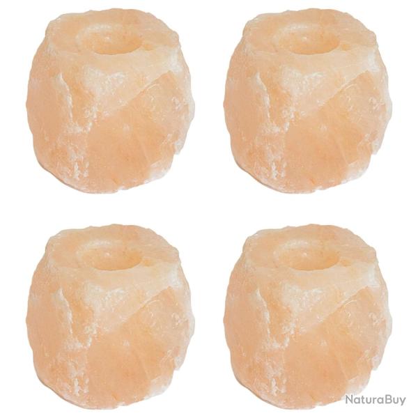Supports de bougies en sel Rose Sel de Roche