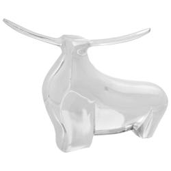 Sculpture de taureau Argent&eacute; 37 x 44 x 17 cm Aluminium