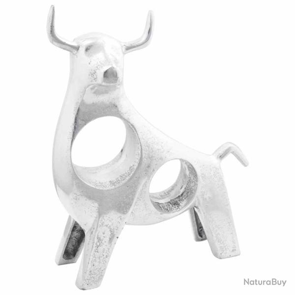 Sculpture de taureau Argent� 22 x 9,5 x 34 cm Aluminium