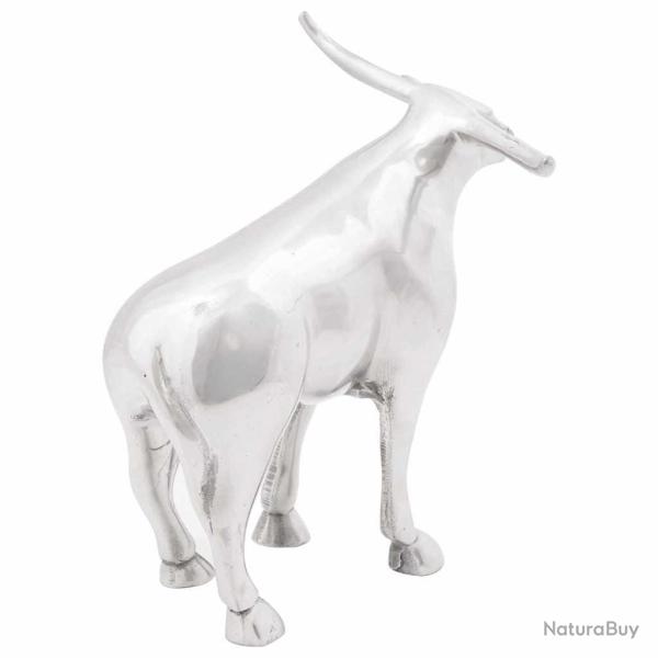 Sculpture de taureau Argent� 20 x 17 x 23 cm Aluminium