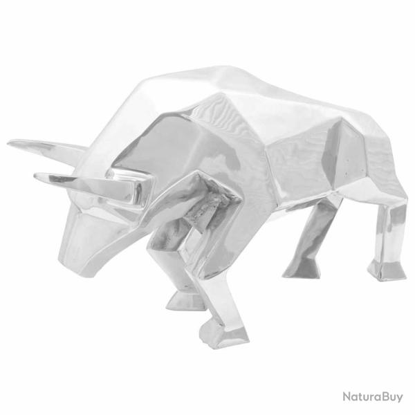 Sculpture de taureau Argent� 74 x 23 x 30 cm Aluminium