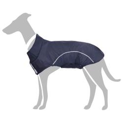 Imperm&eacute;able pour chien avec bandes r&eacute;fl&eacute;chissantes polyester bleu marine taille S