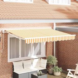 Toile de rechange pour auvent Jaune et blanc 3,5 x 2 m