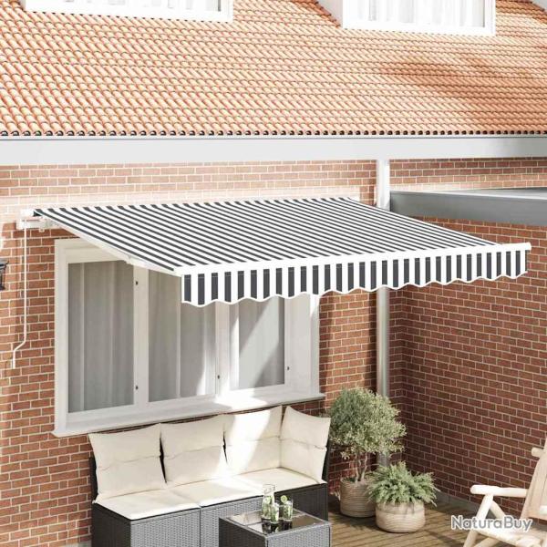 Toile de rechange pour auvent Anthracite et blanc 330 x 195 cm