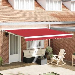 Toile de rechange pour auvent Rouge 4 &times; 3 m Polyester