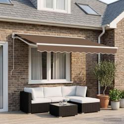 Lambrequin de rechange pour store banne, 2,5 m, beige, polyester