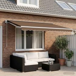 Lambrequin de rechange en polyester beige pour la terrasse, 6 m