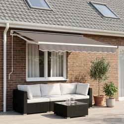 Lambrequin de rechange en polyester gris clair pour la terrasse, 3 m