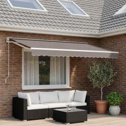 Lambrequin de rechange en polyester gris clair pour la terrasse, 5 m