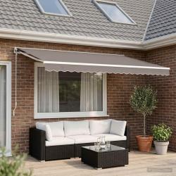 Lambrequin de rechange en polyester gris clair pour la terrasse, 6 m