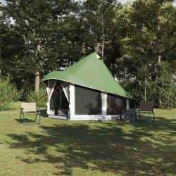 Tente Tipi avec toit Vert 404 x 370 x 270 cm taffetas