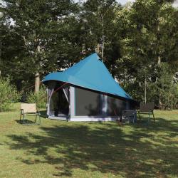 Tente Tipi avec toit Bleu 404 x 370 x 270 cm taffetas
