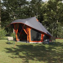 Tente Tipi avec toit Gris et orange 508 x 470 x 300 cm taffetas