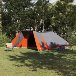 Tente Tipi avec toit Gris et orange 660 x 456 x 200 cm taffetas