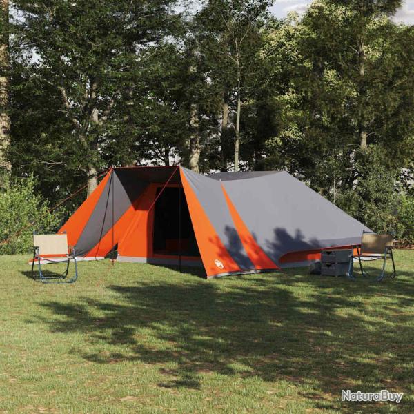 Tente Tipi avec toit Gris et orange 660 x 456 x 200 cm taffetas