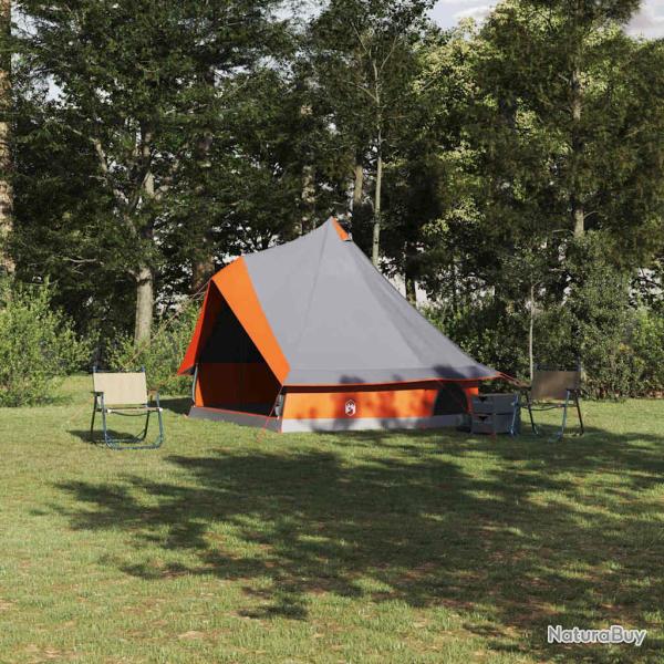 Tente Tipi avec toit Gris et orange 400 x 346 x 250 cm taffetas