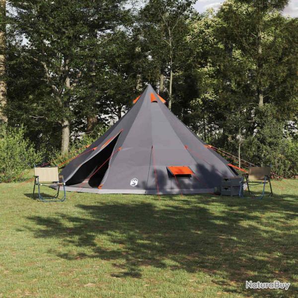 Tente Tipi avec toit Gris et orange 560 x 560 x 300 cm taffetas
