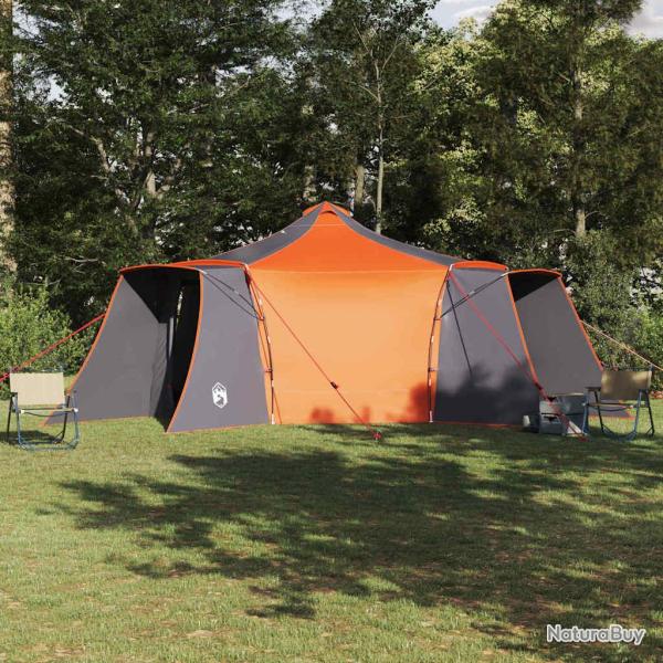 Tente Tipi avec toit Gris et orange 492 x 492 x 275 cm taffetas