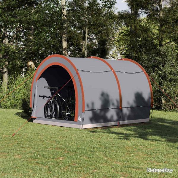 Tente de rangement pour v�los grise et orange, 256 � 222 � 182 cm