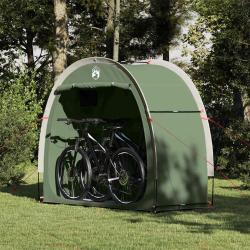 Tente de rangement pour v&eacute;los avec toit Vert 210 x 90 x 174 cm
