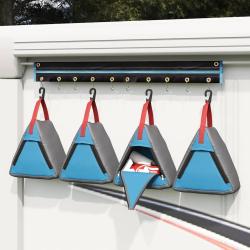 Sac de rangement 4 pcs Gris et bleu 24 x 16 x 24 cm oxford