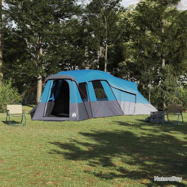 Tente familiale pour 20 personnes, bleue, en taffetas, imperm�able