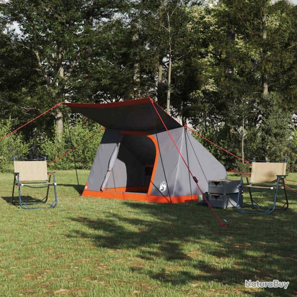 Tente de camping Gris et orange 282 x 225 x 154 cm taffetas